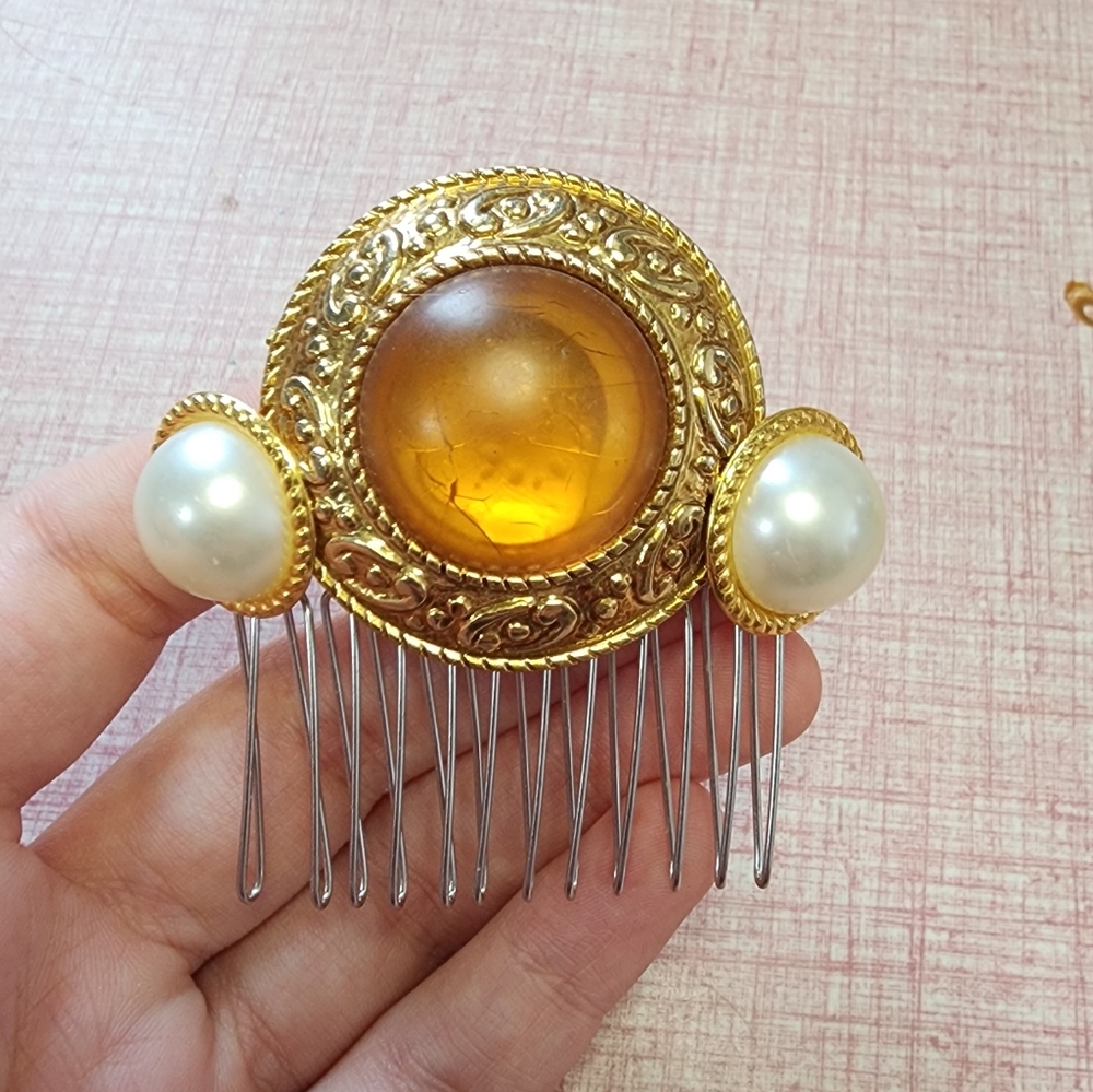 Handmade OOAK Hair Comb Assemblage Art